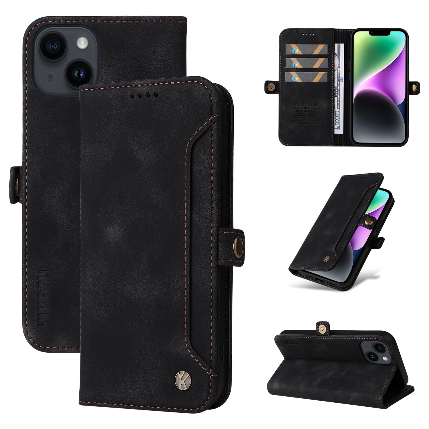 Nalacover For iPhone 13 Wallet case 【RFID Blocking】【Slide