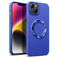 thumbnail image 1 of Nalacover For iPhone 14 Pro Max Magnetic Case, Compatible with MagSafe Back Plating Liquid Silicone Phone Case with [Soft Anti-Scratch Raised Lip Protection] Drop Protection, Blue, 1 of 8
