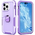 thumbnail image 1 of Nalacover For iPhone 14 Pro Slim Case,Luxury Hybrid Hard PC and TPU Rugged Bumper 3-In-1 Rotatable Magnetic Ring Kickstand Four Corner Guard Shockproof Anti-Scratch Back Phone Cover.Purple, 1 of 11