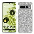 thumbnail image 1 of Nalacover Glitter Case for Google Pixel 8 Pro, Sparkle Crystal Bling Slim Lightweight Cover with Military Grade Soft Silicone Rubber Shockproof Anti-Scratches Case for Girls Women, Silver, 1 of 7