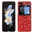 thumbnail image 1 of Nalacover Glitter Case for Samsung Galaxy Z Flip 6, Sparkle Crystal Bling Slim Lightweight Cover with Military Grade Silicone Rubber Shockproof Anti-Scratches Case for Girls Women, Red, 1 of 7