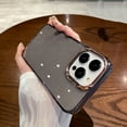 thumbnail image 1 of Nalacover Glitter Clear Case for iPhone 12 Pro, Cute Sparkly Bling Translucent Electroplated Lens Frame Protection Slim Rugged Shockproof Anti-Scratch Non-Yellowing Cover for Women Girls,Gray, 1 of 1