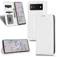thumbnail image 1 of Nalacover for Google Pixel 6 Pro 6.7 inch Wallet Case,Luxury 360 Protection PU Leather Anti-Scratch Hidden Magnetic Closure Flip Folio Kickstand Credit Card Slots Shockproof Phone Cover,White, 1 of 7