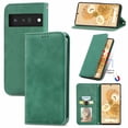 thumbnail image 1 of Nalacover for Google Pixel 6 Wallet Case, Card Slots Holder Magnetic Closure Flip Folio Cover with Kickstand Bracket Luxury PU Leather Soft TPU Shockproof Case for Google Pixel 6, Green, 1 of 5