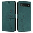 thumbnail image 1 of Nalacover for Google Pixel 6a Flip Wallet Case,Luxury Love Heart Embossed PU Leather Shockproof Soft TPU Folio Kickstand Card Slots Phone Cover with Wrist Strap for Women Men,For Google Pixel 6a,Green, 1 of 10