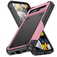 thumbnail image 1 of Nalacover Google Pixel 7 Pro Case, Heavy Duty 3 in 1 Rugged Shockproof Rugged Silicone Hybrid Hard PC Soft TPU Bumper Camera Raised Drop Protective Girls Women Boy Men Phone Covers, Pink, 1 of 7