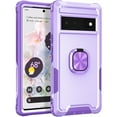 thumbnail image 1 of Nalacover For Google Pixel 7 Pro Slim Case,Luxury Hybrid Hard PC and TPU Rugged Bumper 3-In-1 Rotatable Magnetic Ring Kickstand Four Corner Guard Shockproof Anti-Scratch Back Phone Cover.Purple, 1 of 8