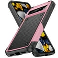 thumbnail image 1 of Nalacover Google Pixel 8 Pro Case, Heavy Duty 3 in 1 Rugged Shockproof Rugged Silicone Hybrid Hard PC Soft TPU Bumper Camera Raised Drop Protective Girls Women Boy Men Phone Covers, Pink, 1 of 7