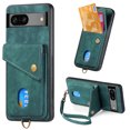 thumbnail image 1 of Nalacover for Google Pixel 8A, Slim Case Wallet with Credit Card Holder, Back Flip Premium Leather Magnetic Clasp Kickstand Wirst Hand Strap Shockproof Cover For Google Pixel 8A,Green, 1 of 11