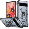 thumbnail image 1 of Nalacover Heavy Duty Case for Google Pixel 7, Hybrid Rugged PC + Soft TPU Military Grade Shockproof Cover with Rotated Ring Holder Kickstand Magnetic Car Mount Non-Slip Case, Gray, 1 of 8