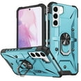 thumbnail image 1 of Nalacover Heavy Duty Case for Samsung Galaxy S21 FE, Hybrid Rugged PC + Soft TPU Military Grade Shockproof Cover with Rotated Ring Holder Kickstand Magnetic Car Mount Non-Slip Case,Lightblue, 1 of 8