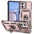 thumbnail image 1 of Nalacover Heavy Duty Rugged Case for Motorola Moto G 5G 2023 with Camera Lens Sliding Ring Holder Kickstand Case, PC + TPU Hybrid Metal Magnetic Car Mount Military Grade Shockproof Cover, Rosegold, 1 of 8