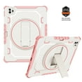 thumbnail image 1 of Nalacover Heavy Duty Tablet Case for iPad Pro 11 2022/2021/2020/2018, Case for iPad Air4/Air5, Rotated Kickstand Pen Holder Soft TPU Rugged PC Shockproof Military Grade Helmet Protective Cover,Pink, 1 of 11