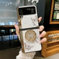 thumbnail image 1 of Nalacover Kickstand Case Compatible with Galaxy Z Flip 4 Bling Case Girls Women Back Mirror Sparkle Glitter Diamond 3D Butterfly Design Soft TPU Bumper for Samsung Galaxy Z Flip 4, White, 1 of 10