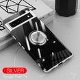 thumbnail image 1 of Nalacover Magnetic Case for Google Pixel 7A, Electroplated Frame Clear Rotate Ring Holder Kickstand Slim Thin Fit Cover Support Car Mount All-Inclusive Lens Protection Anti-Yellowing Case,Silver, 1 of 10
