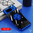 thumbnail image 1 of Nalacover Magnetic Case for Google Pixel 8, Electroplated Frame Clear Rotate Ring Holder Kickstand Slim Thin Fit Cover Support Car Mount All-Inclusive Lens Protection Anti-Yellowing Case,Blue, 1 of 11