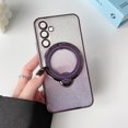 thumbnail image 1 of Nalacover Magnetic Case for Samsung Galaxy S23, Sparkle Bling Rotated Ring Holder Stand Phone Case, Compatible with MagSafe & Car Mount, TPU Shockproof Non-Slip Cover - Darkpurple, 1 of 6