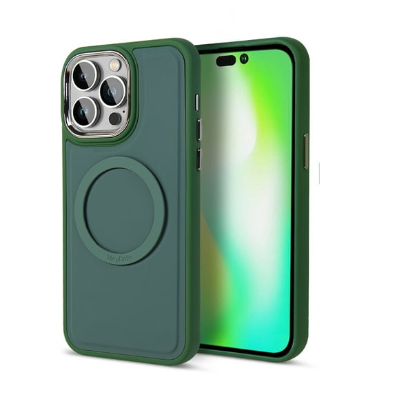 Nalacover Magnetic Case for iPhone 11 Pro Max, Slim Eye Design Lens Protection Soft Silicone Shockproof Cover Compatible with MagSafe Wireless Charging Car Mount Case for iPhone 11 Pro Max,Darkgreen