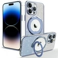 thumbnail image 1 of Nalacover Magnetic Case for iPhone 11, Sparkle Bling Rotated Ring Holder Stand Phone Case for iPhone 11, Compatible with MagSafe & Car Mount, TPU Shockproof Non-Slip Cover - Blue, 1 of 7