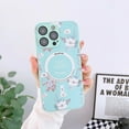 thumbnail image 1 of Nalacover Magnetic Case for iPhone 13 Pro Max Floral Print Phone Case Slim Anti Scratch, Shock Absorbing [Drop Protection] [Compatible with MagSafe] For Women/Girls For iPhone 13 Pro Max, green, 1 of 9