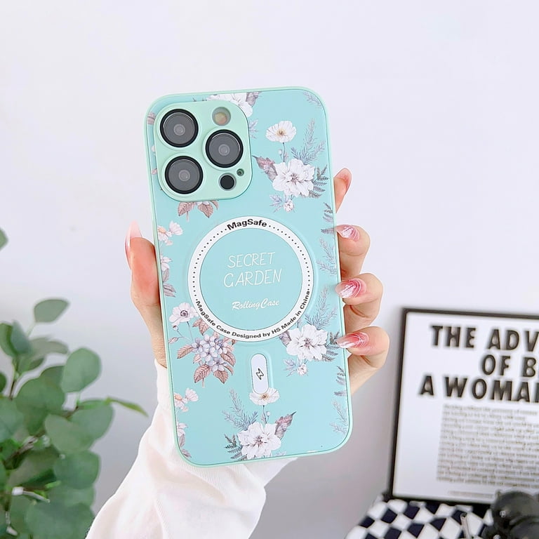 Nalacover Magnetic Case for iPhone 13 Pro Max Floral Print Phone