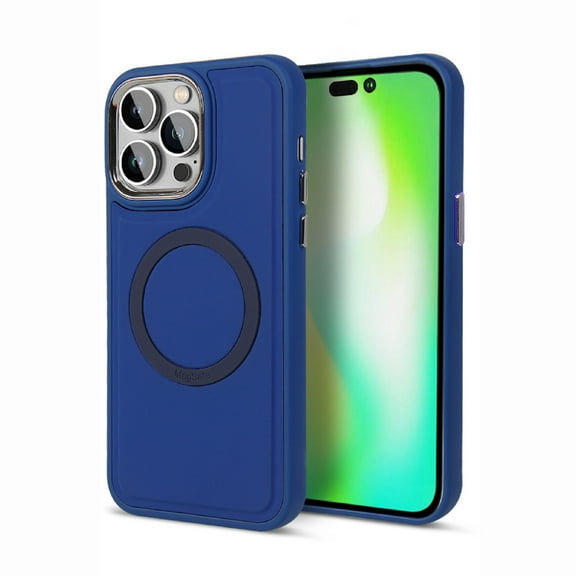 Nalacover Magnetic Case for iPhone 13 Pro, Slim Eye Design Lens Protection Soft Silicone Shockproof Cover Compatible with MagSafe Wireless Charging Car Mount Case for iPhone 13 Pro,Blue