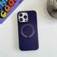 thumbnail image 1 of Nalacover Magnetic Case for iPhone 14 Pro, Candy Color Soft Flexible Silicone Anti-Scratch Military Grade Shockproof Cover Compatible with MagSafe Wireless Charging Lens Protection Case,Darkpurple, 1 of 7