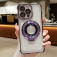 thumbnail image 1 of Nalacover Magnetic Case for iPhone 14 Pro Max, Ring Kickstand Phone Case with Lens Protector, Compatible with MagSafe, Clear Shockproof Non-Yellowing Protection Cover for iPhone 14 Pro Max -Darkpurple, 1 of 9
