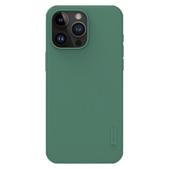 Nalacover Magnetic Case for iPhone 15 Pro Max, Slim Salient Point Design Non-Slip Case Compatible with MagSafe Wireless Charging, Hybrid Rugged PC + TPU Shockproof Lens Protection Cover, Darkgreen