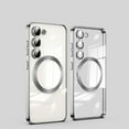thumbnail image 1 of Nalacover Magnetic Clear Case for Samsung Galaxy S23 Plus, Soft Silicone Shockproof Cushion Anti-Scratches Non-Yellowing Cover Compatible with MagSafe Wireless Charging Lens Protector Case,Silver, 1 of 6