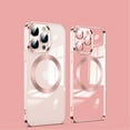 thumbnail image 1 of Nalacover Magnetic Clear Case for iPhone 11 Pro Max, Soft Silicone Shockproof Cushion Anti-Scratches Non-Yellowing Cover Compatible with MagSafe Wireless Charging Lens Protector Case, Rosegold, 1 of 11