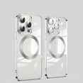 thumbnail image 1 of Nalacover Magnetic Clear Case for iPhone 12 Pro Max, Soft Silicone Shockproof Cushion Anti-Scratches Non-Yellowing Cover Compatible with MagSafe Wireless Charging Lens Protector Case,Silver, 1 of 11