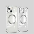 thumbnail image 1 of Nalacover Magnetic Clear Case for iPhone 14, Soft Silicone Shockproof Cushion Anti-Scratches Non-Yellowing Cover Compatible with MagSafe Wireless Charging Lens Protector Case, Silver, 1 of 11