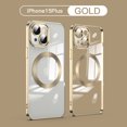 thumbnail image 1 of Nalacover Magnetic Clear Case for iPhone 15 Plus with Lens Protective Film, Silicone/TPU Shockproof Anti-Scratches Non-Yellowing Cover Compatible with MagSafe Wireless Charging, Gold, 1 of 6