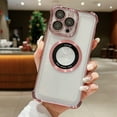 thumbnail image 1 of Nalacover Magnetic Designed for iPhone 12 Pro Clear Case, [Compatible with MagSafe], Anti-Fall Corners Protective Case, Military Grade Shockproof Lens Protector Phone Cover, Pink, 1 of 8