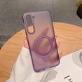 thumbnail image 1 of Nalacover Magnetic Frosted Invisible Stand Case for Galaxy S22, [Compatible with MagSafe] Translucent Skin Friendly Flexible Liquid Silicone Kickstand Case For Samsung Galaxy S22, Darkpurple, 1 of 13