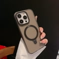 thumbnail image 1 of Nalacover Magnetic Frosted Invisible Stand Case for iPhone 13, [Compatible with MagSafe] Translucent Skin Friendly Flexible Liquid Silicone Kickstand Case For iPhone 13, Gray, 1 of 8