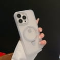 thumbnail image 1 of Nalacover Magnetic Frosted Invisible Stand Case for iPhone 14, [Compatible with MagSafe] Translucent Skin Friendly Flexible Liquid Silicone Kickstand Case For iPhone 14, White, 1 of 8