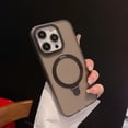 thumbnail image 1 of Nalacover Magnetic Frosted Invisible Stand Case for iPhone 14 Pro Max, [Compatible with MagSafe] Translucent Skin Friendly Flexible Liquid Silicone Kickstand Case For iPhone 14 Pro Max, Gray, 1 of 8