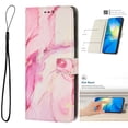 thumbnail image 1 of Nalacover Marble Pattern Wallet Case for Motorola Edge+ (2023) with Credit Card Slots Holder Kickstand Cover, Shokcproof Premium PU Leather Silicone Magnetic Clasp Flip Case, Rosegold, 1 of 6