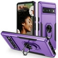thumbnail image 1 of Nalacover Military Grade Heavy Duty Case for Google Pixel 7 Pro, Rugged Rotated Ring Holder Kickstand Bracket Cover with Magnetic Car Mount Soft TPU Shockproof Lens Protective Case,Purple, 1 of 9