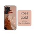 thumbnail image 1 of Nalacover Mirror Phone Case for Samsung Galaxy S22 Ultra with Diamond Ring Holder Bracket Clear Imaging Cover, Slim Fit Makeup Soft Silicone Shockproof Lens Protection Case for Women Girls,Rosegold, 1 of 9