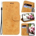 thumbnail image 1 of Nalacover for Motorola Moto G Power 2022 Wallet Case,Luxury Embossed Sun Flower Pattern PU Leather Soft TPU Magnetic Flip Folio Credit Card Holder Shockproof for Women Men Cover+Wrist Strap.Yellow, 1 of 8