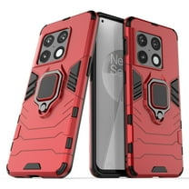 Nalacover for OnePlus 10 Pro 5G Case,Luxury Heavy Duty Armor Dual Layer Protective TPU Bumper Magnetic Finger Ring Kickstand Shockproof Dustproof Non-Slip Slim Back Phone Cover.Red