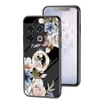 thumbnail image 1 of Nalacover for OnePlus 10 Pro 5G Slim Case,Exquisite Floral Pattern 360 Rotating Diamond Ring Holder Anti-Scratch Soft TPU Silicone Bumper Rubber Tempered Glass Back Cover.Black, 1 of 9