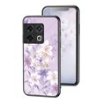 thumbnail image 1 of Nalacover for OnePlus 10 Pro 5G Slim Case,Exquisite Floral Pattern 360 Rotating Diamond Ring Holder Anti-Scratch Soft TPU Silicone Bumper Rubber Tempered Glass Back Cover.Purple Magnolia, 1 of 9