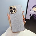 thumbnail image 1 of Nalacover Plating Case for iPhone 11 Pro Max, Sparkle Shining Glitter Slim Lightweight Cover with Electroplated Lens Frame Rugged Case for iPhone 14 Pro Max Women Girls,Silver, 1 of 8