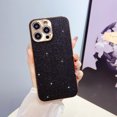 thumbnail image 1 of Nalacover Plating Case for iPhone 13 Pro Max, Sparkle Shining Glitter Slim Lightweight Cover with Electroplated Lens Frame Rugged Case for iPhone 14 Pro Max Women Girls,Black, 1 of 8