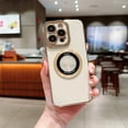 thumbnail image 1 of Nalacover Plating Magnetic Case for iPhone 12 with Camera Lens Protector, Military Grade Shockproof Phone Case Compatible with MagSafe Wireless Charging for iPhone 12, White, 1 of 8