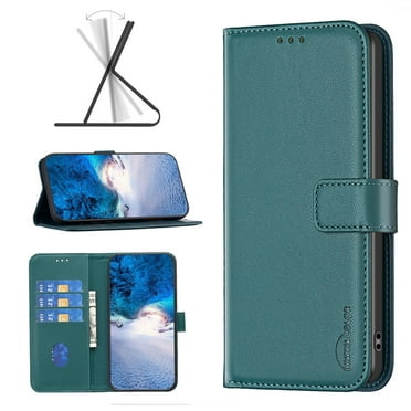 Nalacover Premium High Quality Wallet Case for Samsung A32 5G, Strong Magnetic Clasp Case with [RFID Blocking] Card Holder Kickstand Magnetic,Leather Flip Case for Samsung Galaxy A32 5G, Green